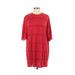 Zara W&B Collection Casual Dress - Shift: Red Solid Dresses Women's Size Small