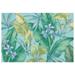 "Liora Manne Illusions Tropical Leaf Indoor/Outdoor Mat Aqua 19.5""x29.5"" - Trans Ocean Import Co ILU12330804"
