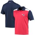 Men's MSX by Michael Strahan Red/Navy New England Patriots Challenge Color Block Performance Polo