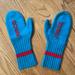 Kate Spade Accessories | Kate Spade Wool Over Here Mittens Blue Red | Color: Blue | Size: Os