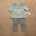 Jessica Simpson Matching Sets | Jessica Simpson Baby Girls Outfit Size 6-9 Months | Color: Blue | Size: 6-9mb