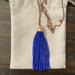J. Crew Jewelry | J Crew Bead Tassel Necklace. | Color: Blue/Gold | Size: Os