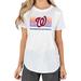 Women's Concepts Sport White Washington Nationals Gable Knit T-Shirt