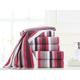 Victorian Royal Striped Cotton Towel Sets, Bath Towel, Hand Towel and Bath Sheet Sets, Bale Sets (Purple Stripe, Bale of 6)