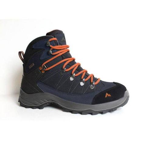 McKINLEY Herren Trekkingstiefel Explorer Mid AQX II, Größe 47 in Dunkelblau/Schwarz/Orange