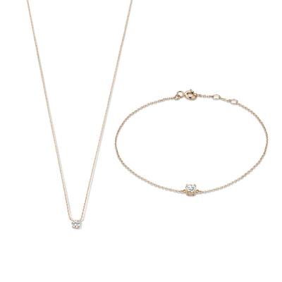 Isabel Bernard - Geschenkset Isabel Bernard Cadeau d'Isabel - 585 roségold Schmuck-Set 1 ct Damen