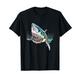 Weißer Hai Motiv Haie Raubfisch Rückenflosse Zähne Hai T-Shirt