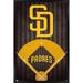 San Diego Padres 24.25'' x 35.75'' Framed Field Logo Poster