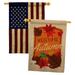 Angeleno Heritage Welcome Autumn 2-Sided Polyester 40 x 28 in. House Flag in Brown/Orange/Red | 40 H x 28 W in | Wayfair