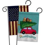 Angeleno Heritage Winter Yard 2-sided Polyester 1'1 x 1'7 ft. Garden Flag in Blue/Green/Red | 18.5 H x 13 W in | Wayfair