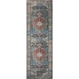 Blue/Gray 30 x 0.38 in Area Rug - Loloi II Margot Oriental Ocean/Brick Area Rug feat. CloudPile Polyester | 30 W x 0.38 D in | Wayfair