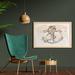 East Urban Home Ambesonne Anchor Wall Art w/ Frame, Illustration Of Anchor & Rope On Stained Background Navy Summer Holiday Print | Wayfair