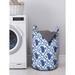 East Urban Home Ambesonne Paisley Laundry Bag Fabric in Blue/Pink | 12.99 H x 12.99 W in | Wayfair 93299C9C8FF04AEC9912882CE8E447BF