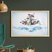 East Urban Home Ambesonne Nautical Wall Art w/ Frame, Anchor w/ Roses Old Fashioned Tattoo Style Marine Shells On Swirling Waves | Wayfair