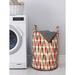 East Urban Home Ambesonne Retro Laundry Bag Fabric in Brown/Gray | 12.99 H x 12.99 W in | Wayfair 98EBA2422DE8404B81B5F13A2F500C32