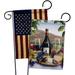 Breeze Decor Wine 2-Sided Polyester 19 H x 13 W Garden Flag in Black/Brown/Gray | 18.5 H x 13 W in | Wayfair BD-WI-GP-117025-IP-BOAA-D-US11-SB