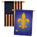 Breeze Decor Bienvenue House Flags Pack Fleur De Lys Country Living Yard Banner 28 X 40 Inches Double-Sided Decorative Home Decor | Wayfair