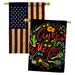 Ornament Collection El Fiesta Cinco De Mayo 2-Sided Polyster 40 x 28 in. House Flag in Blue/Green/Red | 40 H x 28 W in | Wayfair