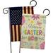 Ornament Collection Happy Easter Colorful Flowers 2-Sided Polyester 1'5 x 1'1 ft. Garden flag in Green/Pink | 18.5 H x 13 W in | Wayfair