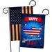 Ornament Collection Independence Day 2-Sided Polyester 13 x 18.5 in. Garden Flag in Blue/Red/White | 18.5 H x 13 W in | Wayfair