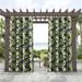 Tommy Bahama Indoor/Outdoor Island Palm Light Filtering Grommet Top Curtain Panel Pair Polyester in Green/Blue | 96 H in | Wayfair