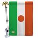 Breeze Decor 2-Sided Polyester 40 x 28 in. Flag Set in Green/Orange/White | 40 H x 28 W in | Wayfair BD-CY-HS-108311-IP-BO-02-D-US15-BD