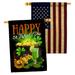 Ornament Collection Happy Saint Patrick Day 2-Sided Polyester 3'3 x 2'3 ft. House Flag in Black/Green/Red | 40 H x 28 W in | Wayfair