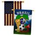 Ornament Collection 2-Sided Polyester 40 x 28 in. House Flag in Blue/Green/Red | 40 H x 28 W in | Wayfair OC-SP-HP-192089-IP-BOAA-D-US18-OC