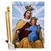 Ornament Collection Religious 2-Sided Polyester 40 x 28 in. Flag Set in Blue/Brown | 40 H x 28 W in | Wayfair OC-FR-HS-192165-IP-BO-D-US19-OC