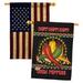 Breeze Decor Chili Peppers 2-Sided Polyester 3'3 x 2'3 ft House Flag in Black/Blue/Red | 40 H x 28 W in | Wayfair BD-VG-HP-117031-IP-BOAA-D-US13-BD