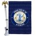 Breeze Decor 2-Sided Polyester 40 x 28 in. Flag Set in Blue/White | 40 H x 28 W in | Wayfair BD-MI-HS-108516-IP-BO-02-D-US20-BD