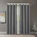 Eider & Ivory™ Cornman Blackout Thermal Grommet Outdoor Tab Top Single Curtain Panel Polyester in Gray | 63 H x 42 W in | Wayfair