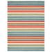 Green/White 0.28 in Indoor Area Rug - Bayou Breeze Kamari Striped Ivory/Green Area Rug Polypropylene | 0.28 D in | Wayfair