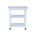 Gracie Oaks Jaielle Kitchen Cart Wood in White | 30 H x 26 W x 17 D in | Wayfair 5CE8C03E434D43EBB9E44E0012409344