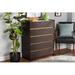 Latitude Run® 5 - Drawer Accent Chest Wood in Brown | 39.4 H x 31.5 W x 15.75 D in | Wayfair 55ADD74EBA51401881B1307B06D21951