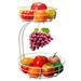 Prep & Savour 2 Tier Fruit Basket Bowl Holder w/ Banana Hanger, Detachable Fruit Organizerfor Countertop (Bronze) in White | Wayfair