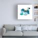 Wrought Studio™ Eastern Visions 5 by Jaclyn Frances - Wrapped Canvas Painting Canvas in Blue/Green/White | 14 H x 14 W x 2 D in | Wayfair