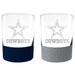 Dallas Cowboys 14oz. Commissioner Rocks Glass Two-Piece Set