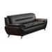 Ivy Bronx Axie 79" Faux Leather Pillow Top Arm Sofa Faux Leather in Black | 35 H x 79 W x 35 D in | Wayfair 160171BA5BC04004A29B4FBC80AB5F21