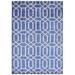 Blue/Brown 108 x 0.75 in Area Rug - Everly Quinn Blue Beige 100% Wool Handmade Geometric Area Rug, Hand Knotted Wool | 108 W x 0.75 D in | Wayfair