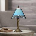 Darby Home Co Steelman Table Lamp Steelman Lamps Stained Glass Lamps For Bedrooms Bedside Lamps Antique Bronze Resin/Glass in Blue/Brown | Wayfair