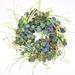Primrue Eucalyptus 26” Silk Wreath Silk in Blue/Green | 26 H x 26 W x 8 D in | Wayfair 0E56A24D152346B19CBD57BC3D378894