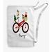 The Holiday Aisle® Merry Bird Bike Christmas Laundry Bag Fabric in Gray | 29 H x 18 W in | Wayfair 38D2CF0A207547A0B97006B681BB5ACD