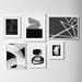 AllModern Geometric Grays - set of 6 by PI Gallerie, Rob Delamater, Urban Road Framed Wall Art Prints Paper, in White | Wayfair