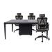 17 Stories Eaen Conference Meeting Table w/ Office Chairs For 6 Persons (Elm) Wood/Metal in Black | 29.5 H x 70.9 W x 35.4 D in | Wayfair