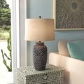 Mistana™ Dahmen 26" Brown/Table Lamp Ceramic/Fabric in White | 26 H x 15 W x 15 D in | Wayfair F9909A244F2E42D99B64700F7FC5429F