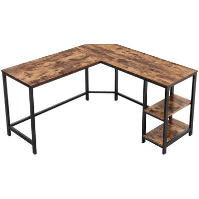 Bureau d'angle informatique Médium MDF Marron 138x50x75cm