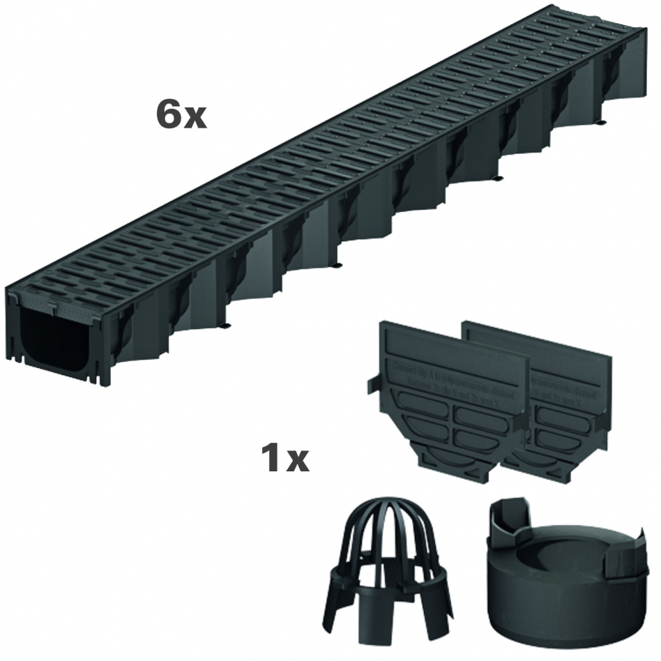 ACO Rundum Sorglos Hexaline, 6 m, mit Kunststoffrost Image