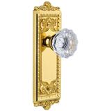 Grandeur Windsor Solid Brass Rose Privacy Door Knob Set with