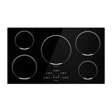 Built-In 36-in 5 Elements Black Induction Cooktop - Hot surface indicator